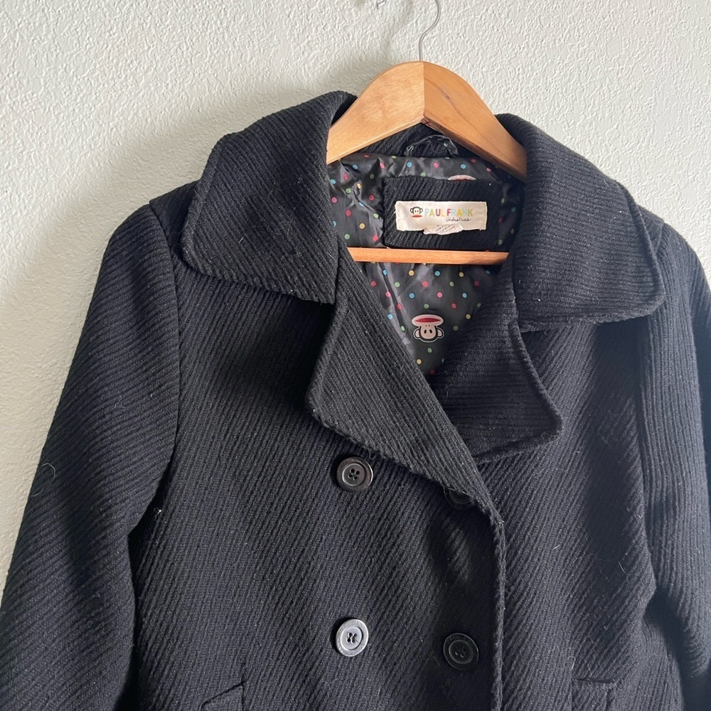 Paul Frank Textured Black Peacoat - Picture 2 of 7
